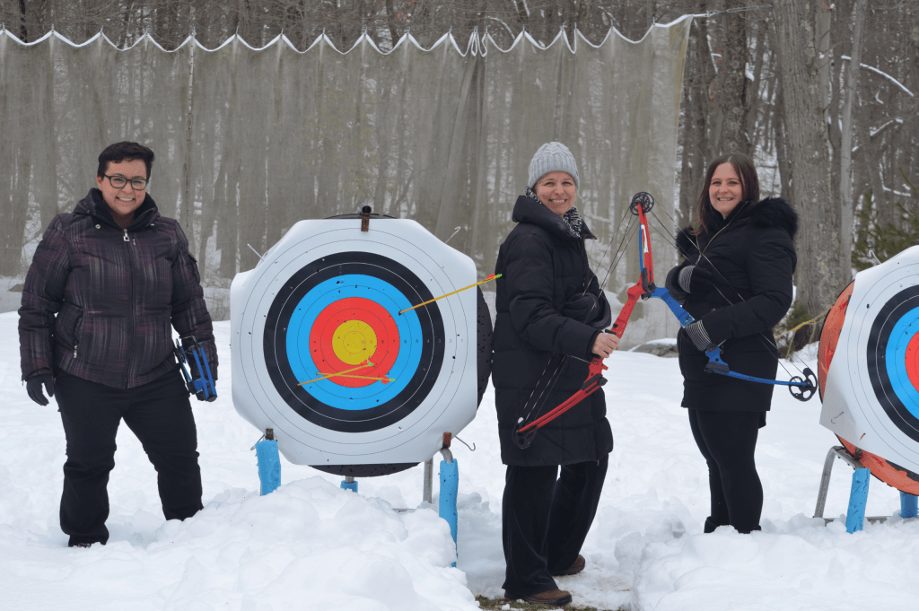 archery in snow